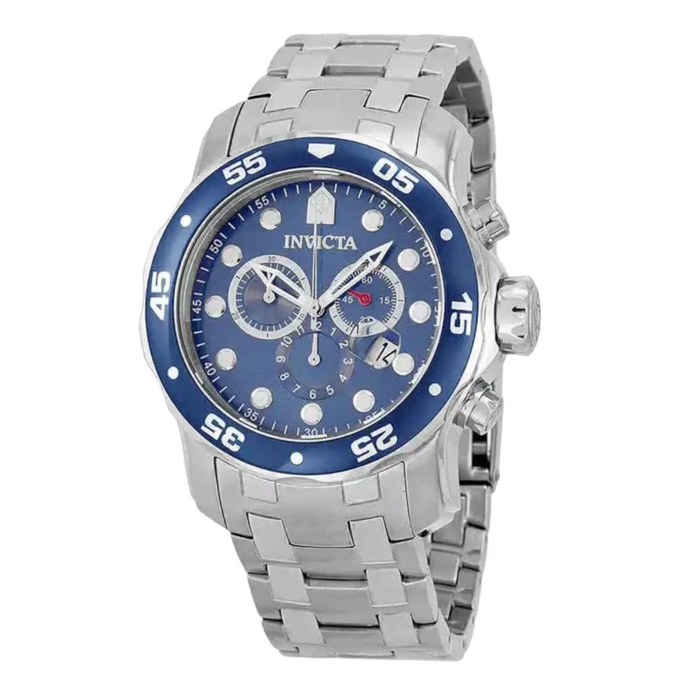 Invicta Pro Diver 0070 Chronograph Blue Dial Men's 48mm Watch New - Picture 3 of 5